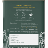 Luxmi Tea Organic First Flush Ceremonial Grade Vanilla Matcha with Probiotics - Good for Gut Health