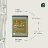 Luxmi Tea Organic Lemon Balm Honey Ginger Herbal Infusion for Lifting Mood and Soothing Throat