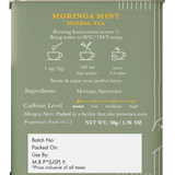 Luxmi Tea Organic Moringa Mint Herbal Infusion for Digestive Wellness and Vitality - Powerhouse Blend