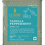 Luxmi Tea Organic Vanilla Peppermint Herbal Infusion - Feel-Good Candy Cane Cup