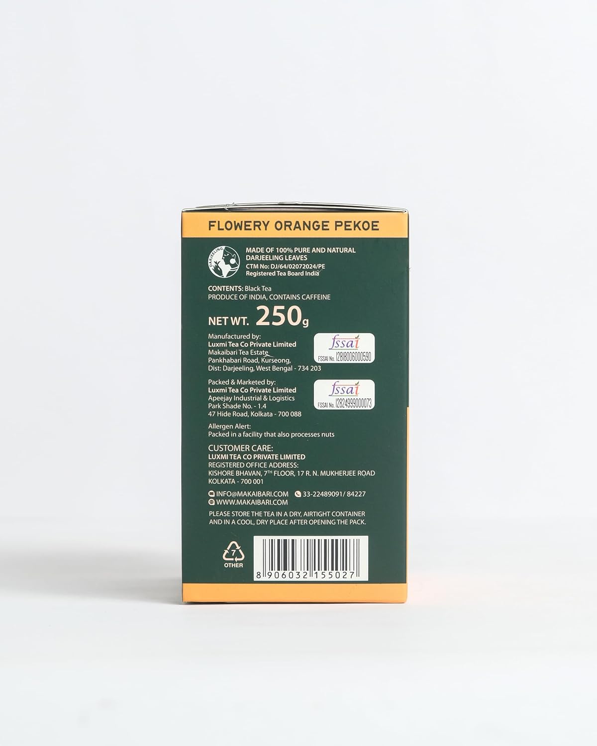 Makaibari Flowery Orange Pekoe Roasted Darjeeling Long Leaf Black Tea Box