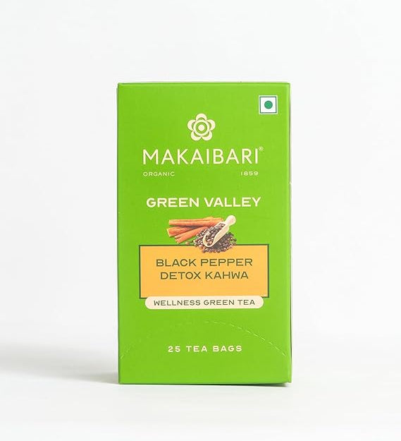 Makaibari Green Valley Cinnamon and Black Pepper Detox Kahwa Tea Box