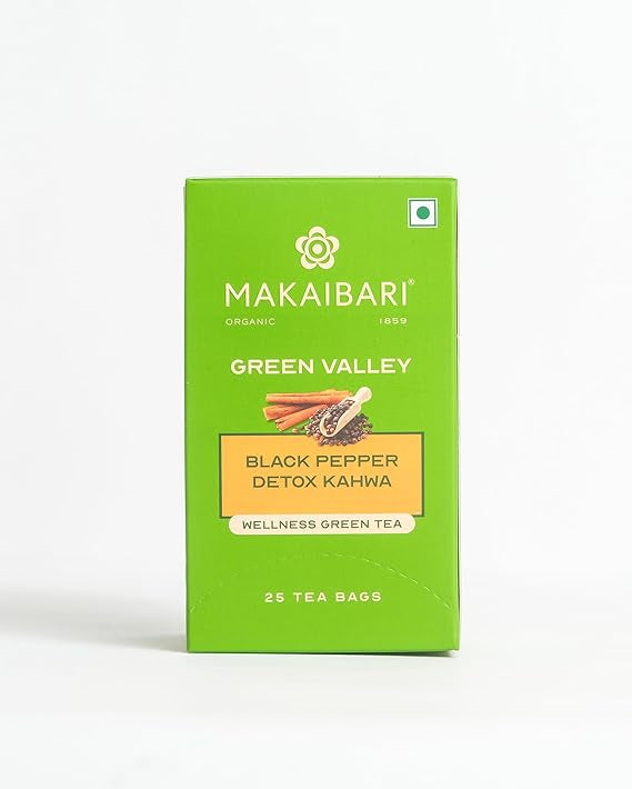 Makaibari Green Valley Cinnamon and Black Pepper Detox Kahwa Tea Box