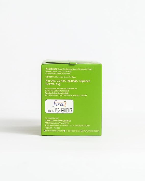 Makaibari Green Valley Forest Honey and Lemon Organic Wellness Green Tea Box