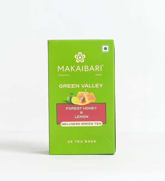 Makaibari Green Valley Forest Honey and Lemon Wellness Green Tea Box