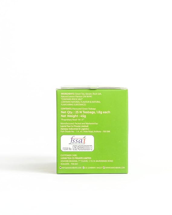 Makaibari Green Valley Rock Salt and Lemon Organic Himalayan Green Tea Box