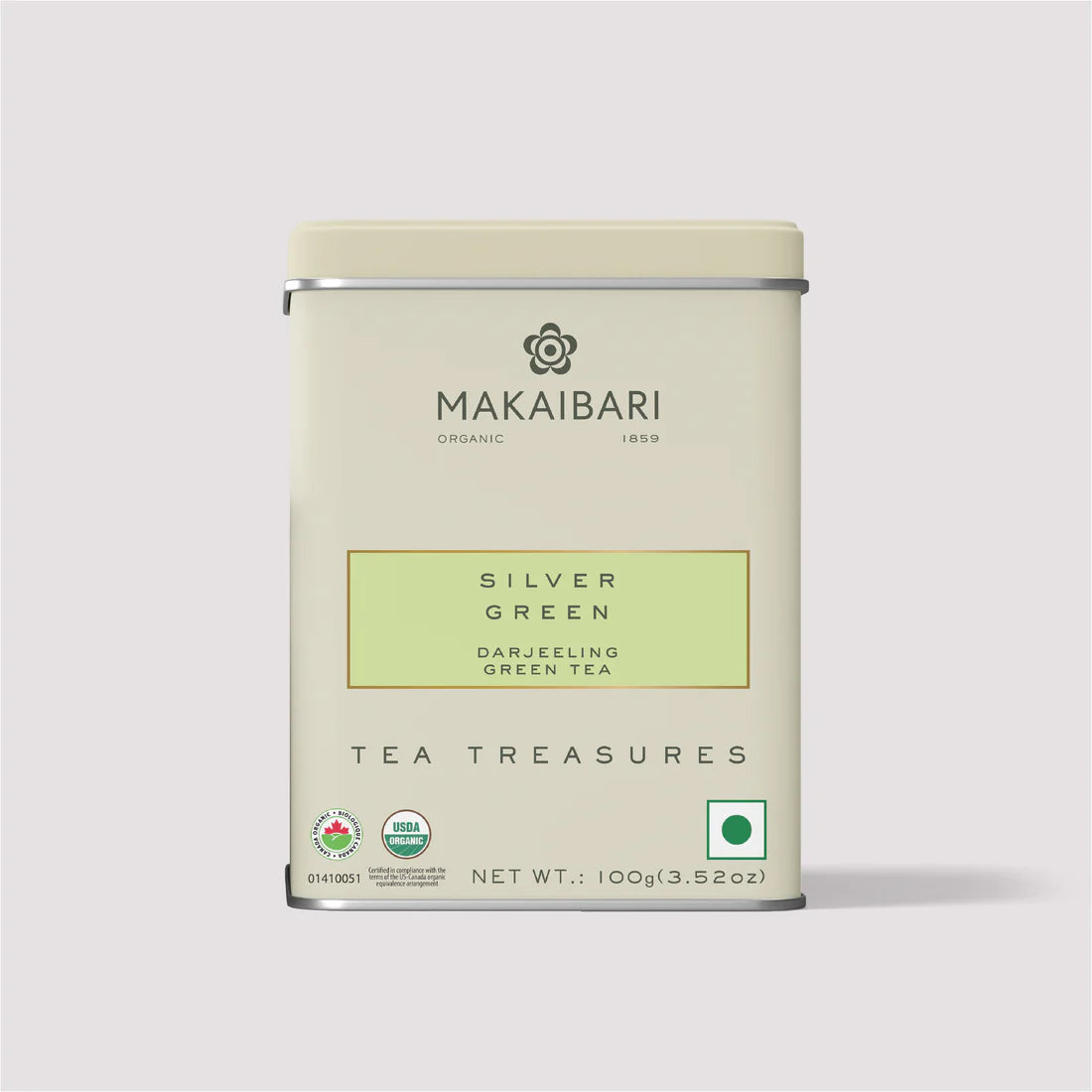 Makaibari Silver Green Organic Darjeeling Green Tea Box