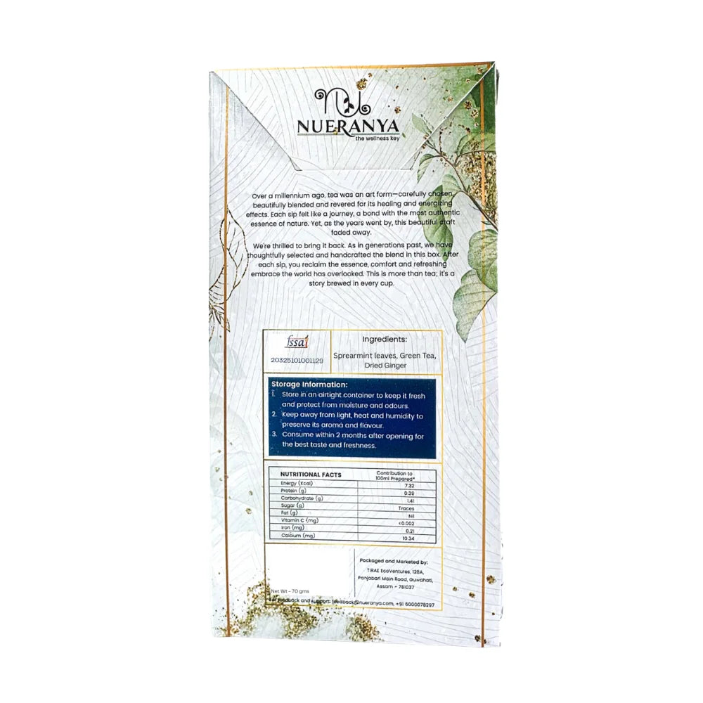 Nueranya Spearmint Assam Green Tea Box