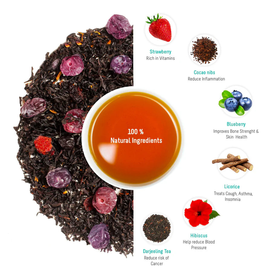 Oh Cha Blueberry Cheesecake Tea Ingredients
