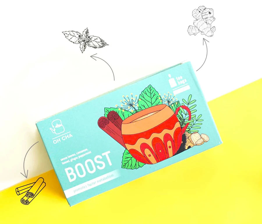 Oh Cha Boost Green Tea Box