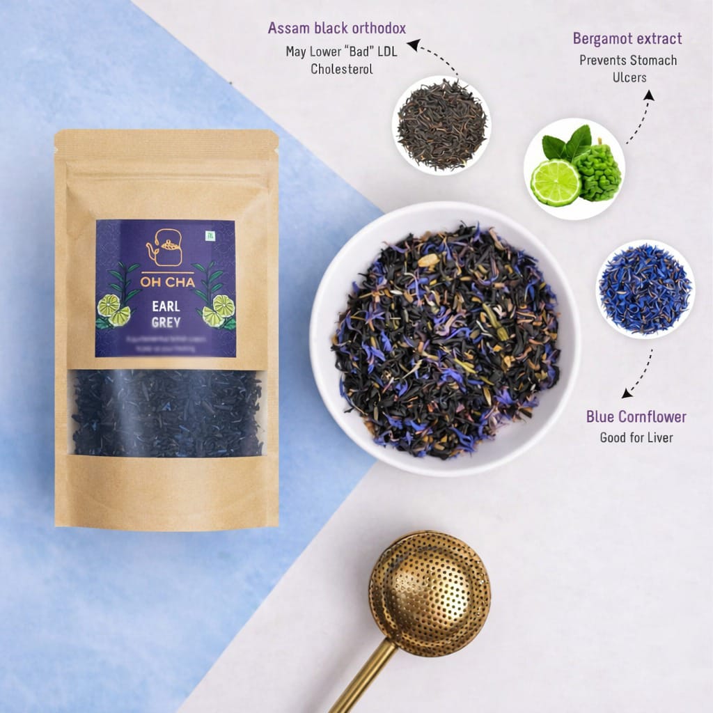 Oh Cha Earl Grey Assam Black Tea with Bergamot