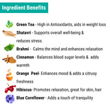 Oh Cha Evening Cleanse Green Tea with Brahmi, Hibiscus and Orange Peel