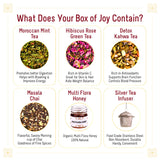 Oh Cha Explorers Box with 4 Tea Flavours, Tea Infuser and Honey