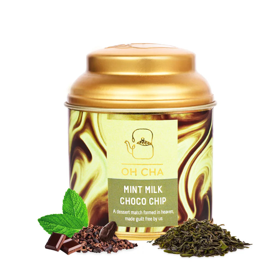 Oh Cha Mint Milk Chocolate Chip Container