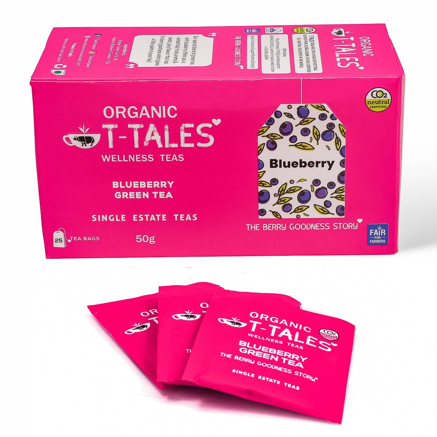 Organic T-Tales Organic Blueberry Green Tea Box