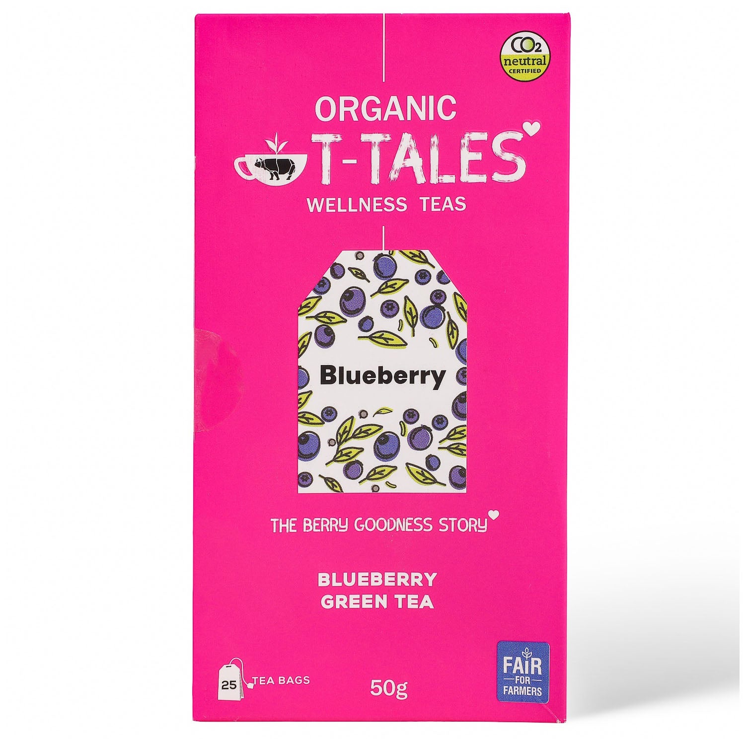 Organic T-Tales Organic Blueberry Green Tea Box 50g