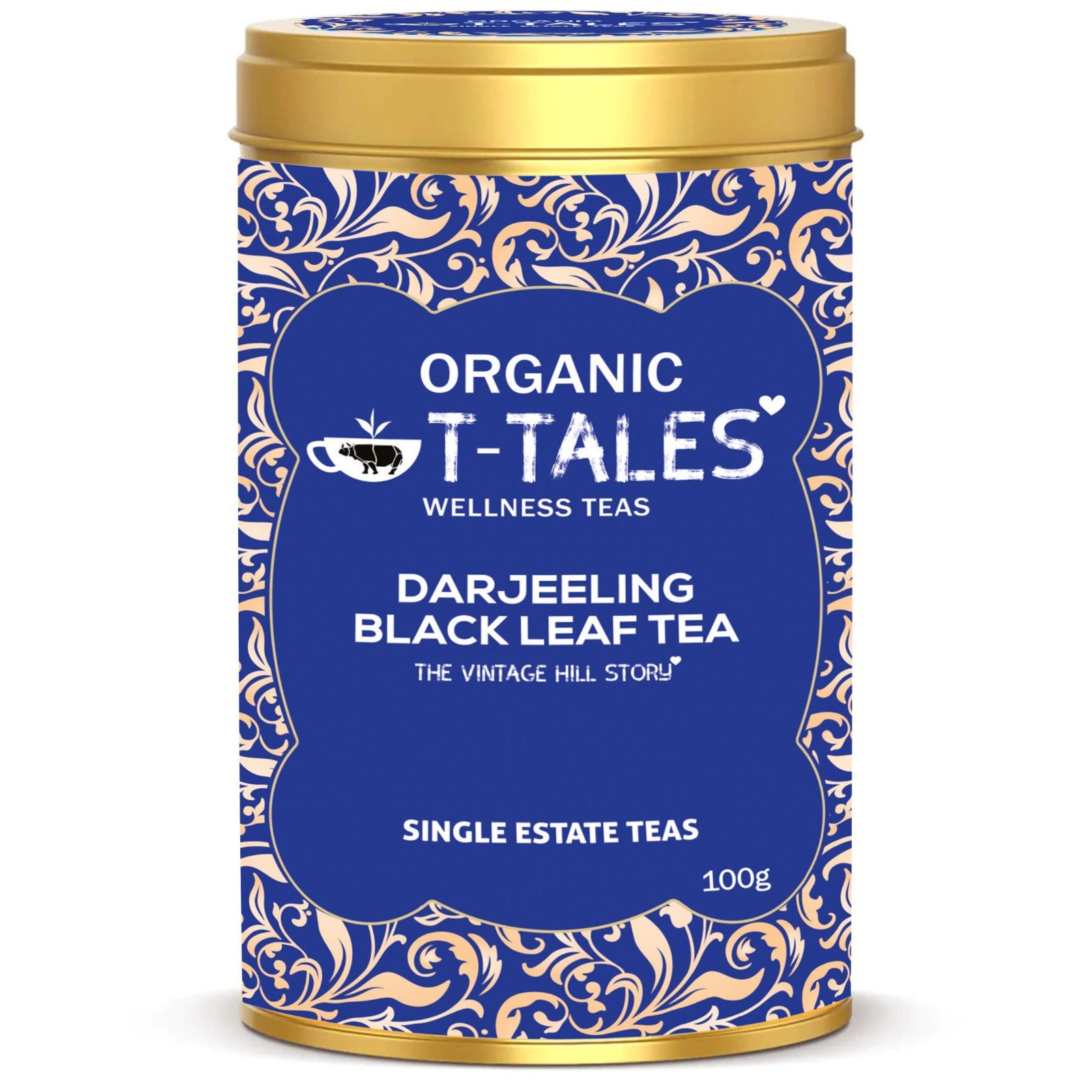 Organic T-Tales Organic Darjeeling Black Leaf Tea 100g