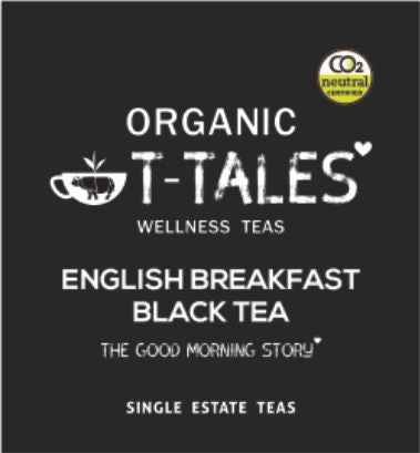 Organic T-Tales English Breakfast Assam Black Tea Label