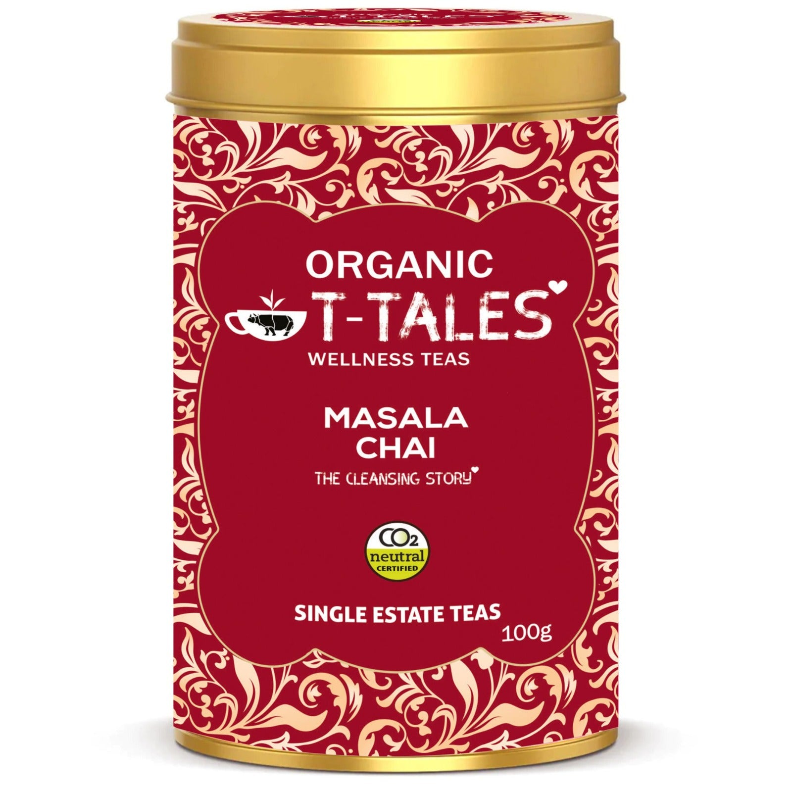 Organic T-Tales Organic Masala Black Tea Canister