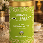 Organic T-Tales Organic Pure Green Leaf Tea Canister