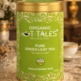 Organic T-Tales Organic Pure Green Leaf Tea Canister