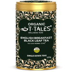 Organic T-Tales English Breakfast Assam Black Leaf Tea Canister
