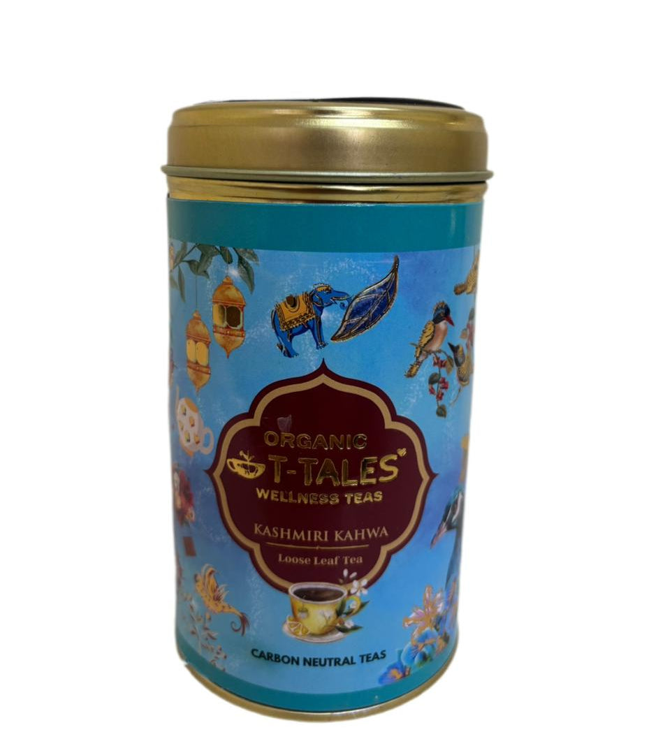 Organic T-Tales Organic Kashmiri Kahwa Tea Canister