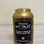 Organic T-Tales Licious Hibiscus Green Leaf Tea Canister