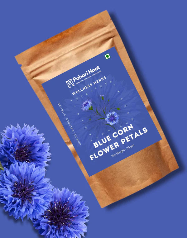 Pahari Haat Blue Cornflower Petals Wellness Herbs Tea Pack