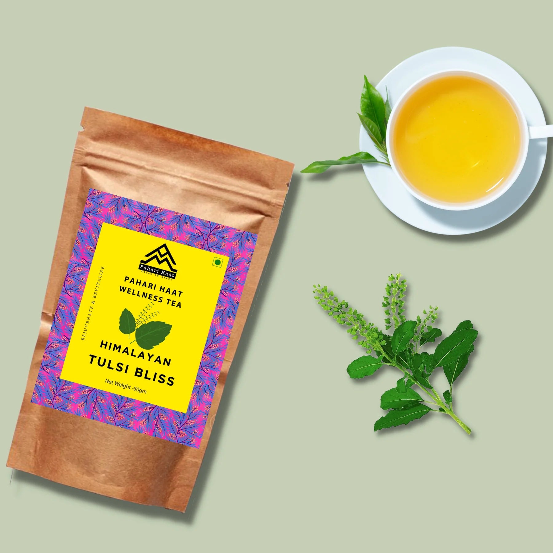 Pahari Haat Himalayan Tulsi Bliss Wellness Tea Pack