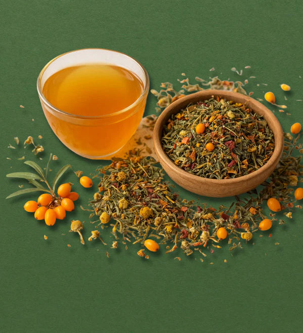 Pahari Haat Vitali-Tea Wild Ladakh Sea Buckthorn Herbal Blend with 5 Himalayan Botanicals