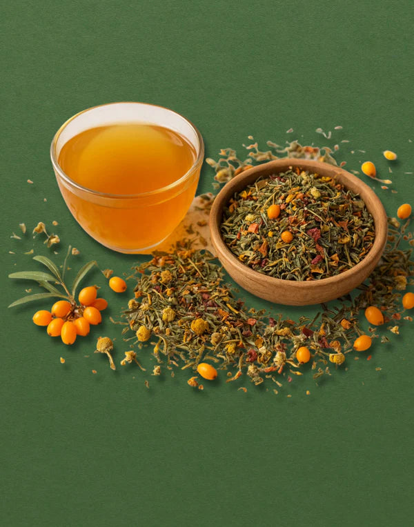 Pahari Haat Vitali-Tea Wild Ladakh Sea Buckthorn Herbal Blend with 5 Himalayan Botanicals