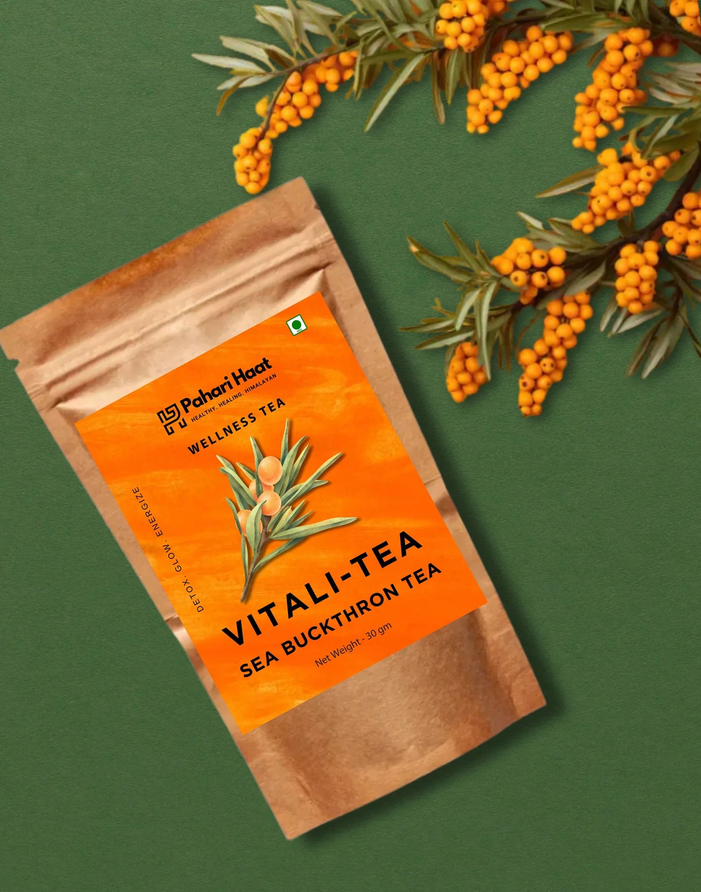 Pahari Haat Vitali-Tea Wild Ladakh Sea Buckthorn Wellness Tea