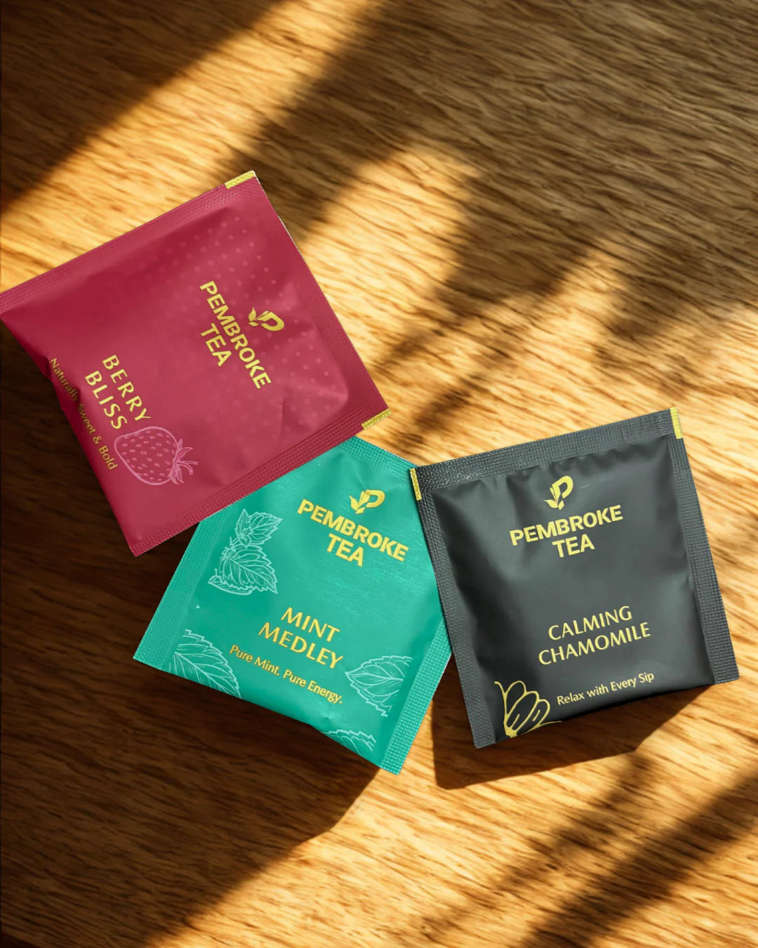 Pembroke Assorted Dip Tea Bags – Berry Bliss, Chamomile and Mint Medley