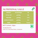 Pembroke Rose Cardamom Green Tea Nutritional Value