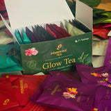 Pembroke Skin Glow Wellness Tea Collection – 7 Tea Blends with Flowers, Fruits & Spices - Pyramid Tea Bags