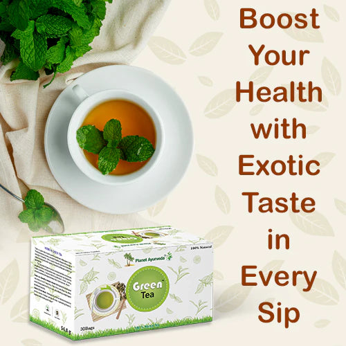 Planet Ayurveda Bright and Uplifting Organic Green Tea