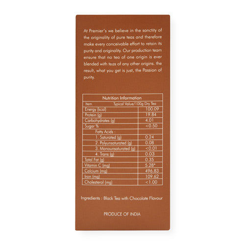 Premier's Chocolate Flavoured Assam Black Tea Pacakging