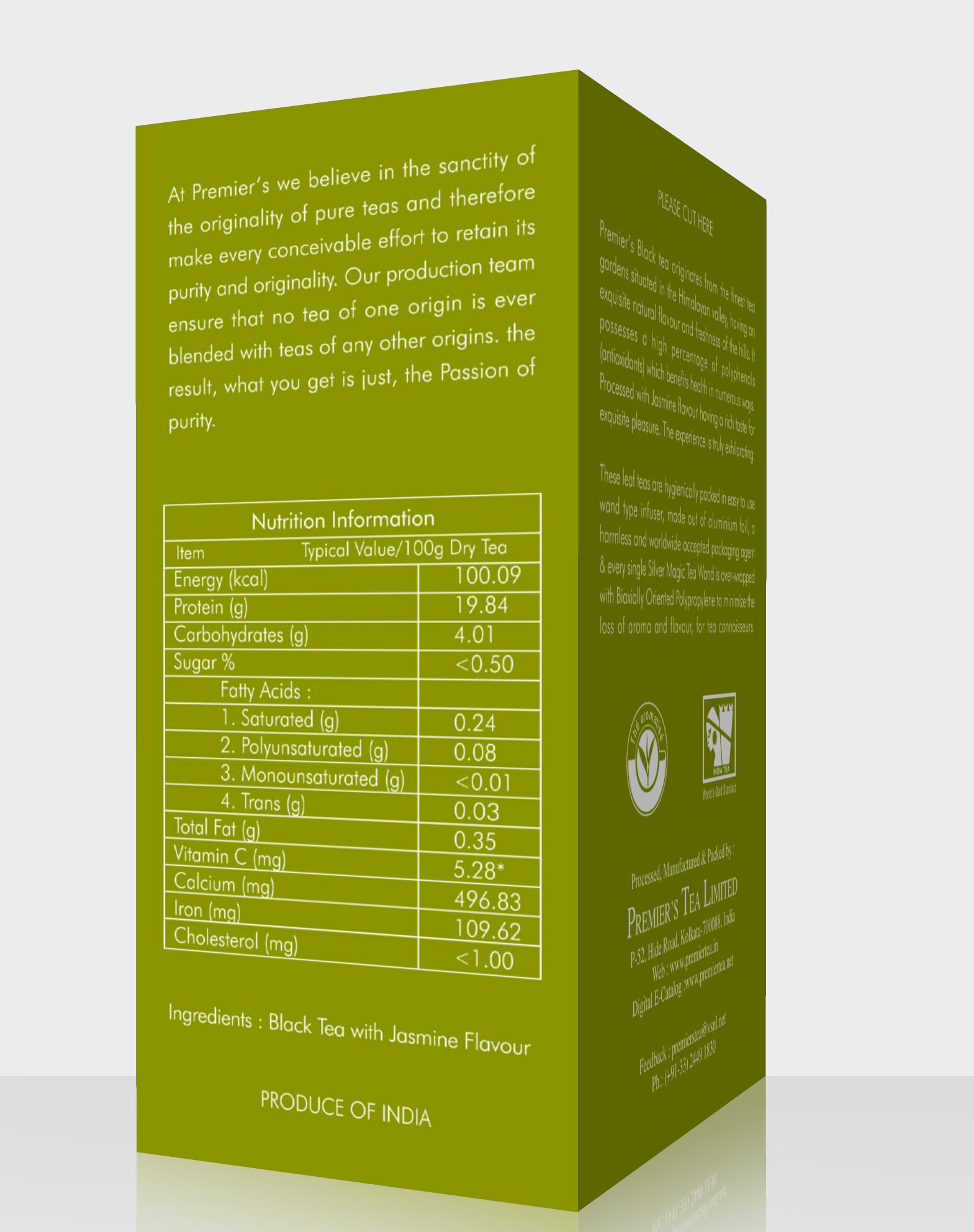 Premier’s Jasmine Flavoured Darjeeling Silver Magic Tea Wands Green Tea