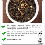RADIANCE Organic Jasmine Oolong Leaf Tea - A Leaf Blend for Natural Glow & Grace