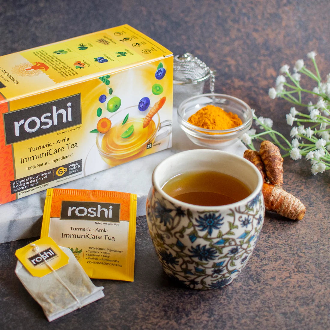Roshi Turmeric ImmuniCare Tea Pack