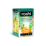 Roshi Detox Moroccan Mint Tulsi Green Tea for Cleansing and Fresh Balance- Pack of 2