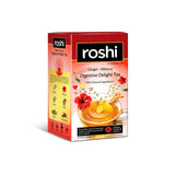 Roshi Digestive Ginger Hibiscus Herbal Tea for Gut Comfort and Post-Meal Ease- Pack of 2