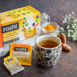 Roshi ImmuniCare Turmeric Amla Green Tea for Natural Defense and Daily Strength- Pack of 2