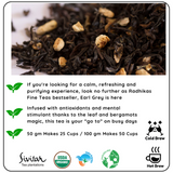 STRESS BUSTER Organic Darjeeling Earl Grey Tea - Calm Mind & Improve Digestion