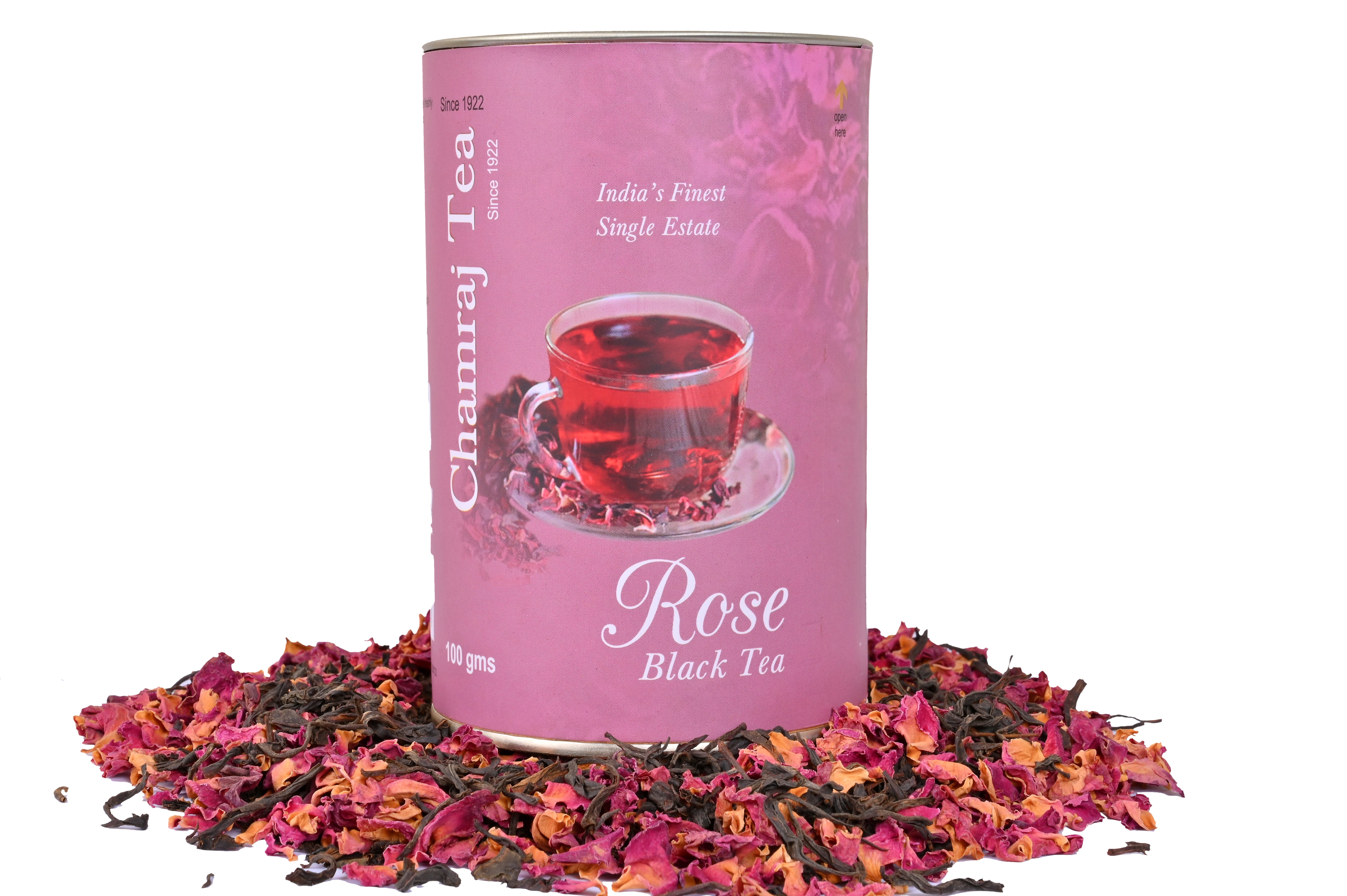 Chamraj Rose Black Tea Pink Canister