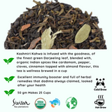Scorpio Kashmiri Kahwa Organic Darjeeling Green Tea - Warming Kahwa Blend for Strength & Passion