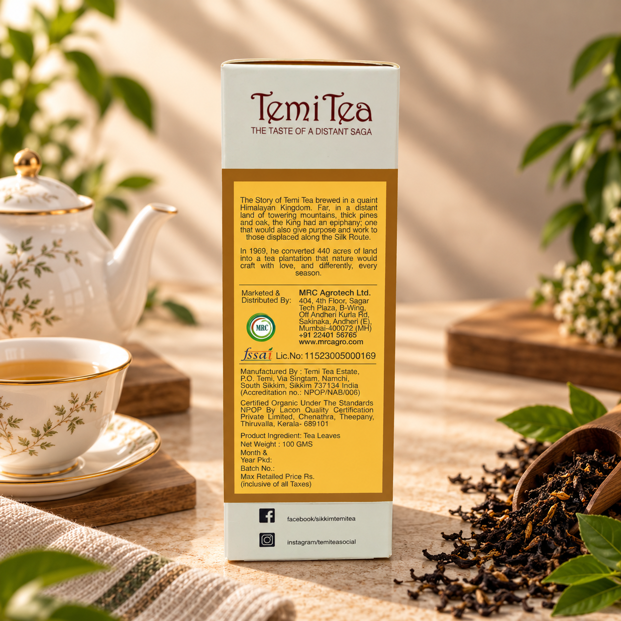 Sikkim Temi Awaken Organic Black Tea Box