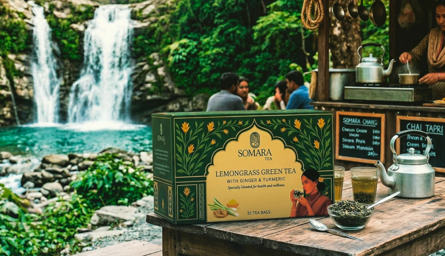Somara Lemongrass Green Tea with Ginger and Turmeric Teabox