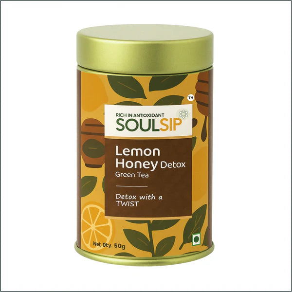 Soulsip Lemon Honey Detox Green Tea with Black Pepper and Ginger